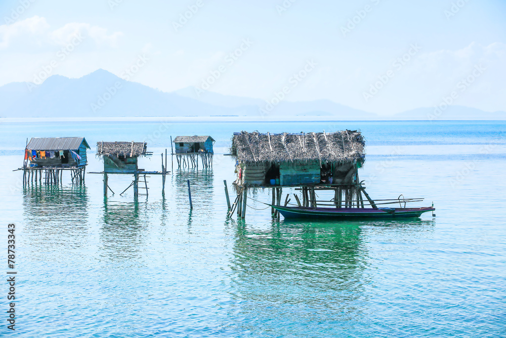 sea gipsy community house on an island