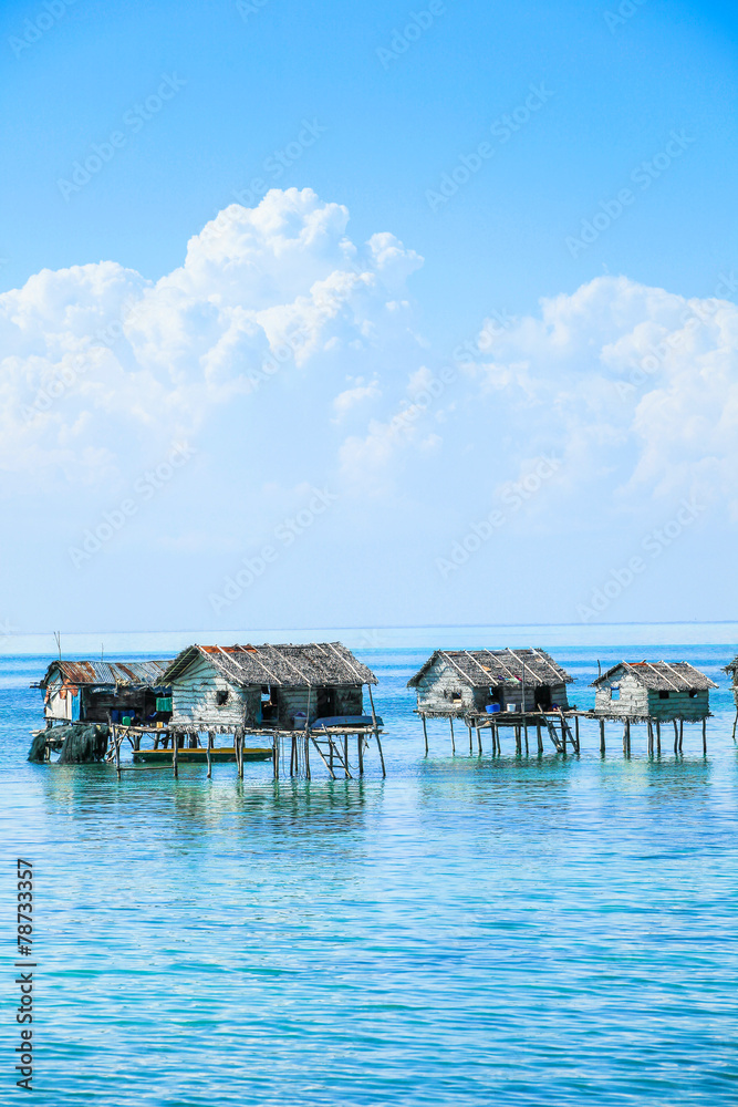 sea gipsy community house on an island