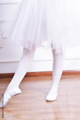 Close-up ballet girls legs