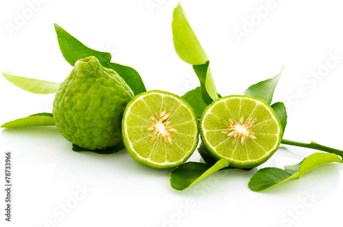 Kaffir lime fresh isolated.