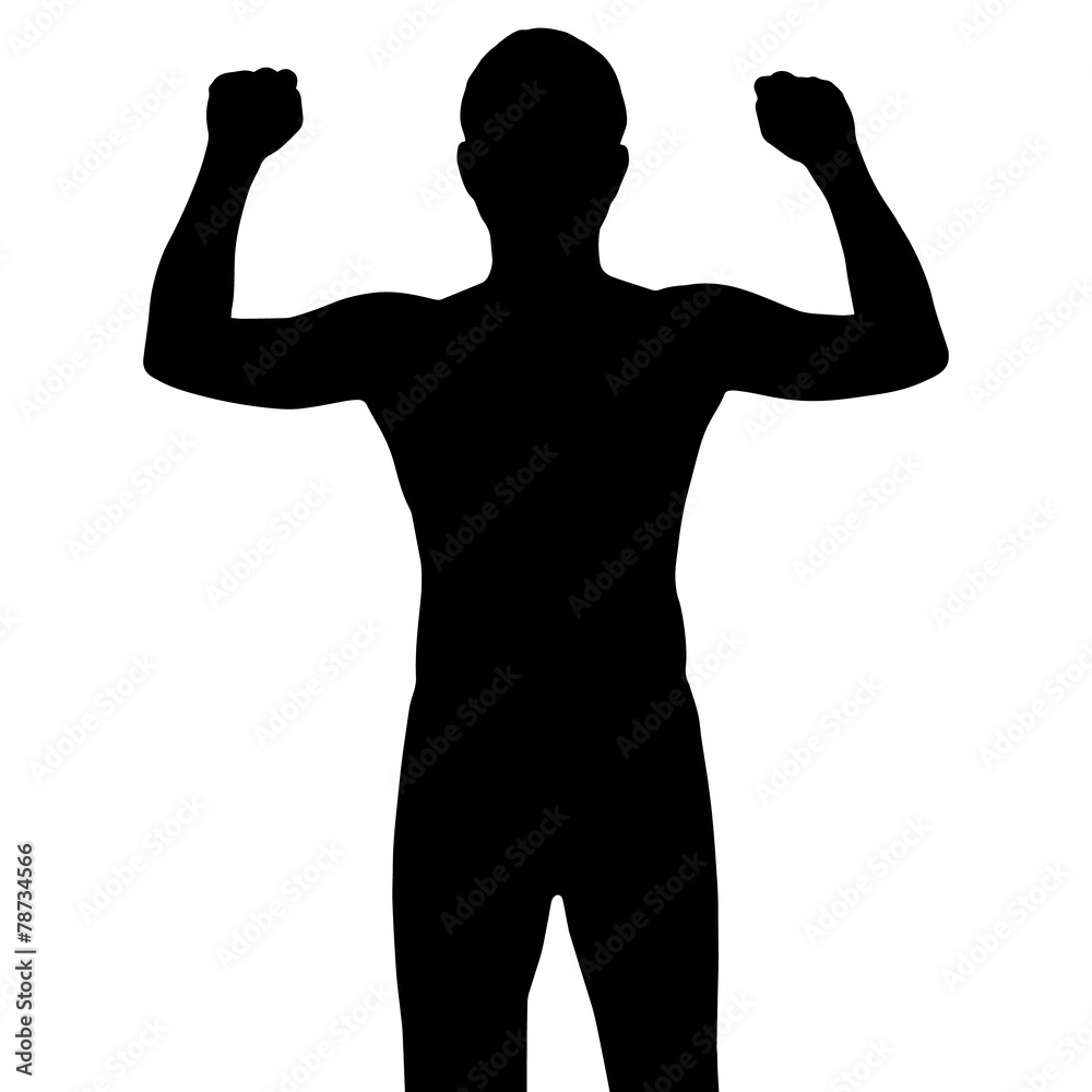 Fototapeta premium silhouette bodybuilder, vector format