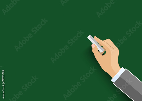 Hand writing with chalk. Vector EPS10.