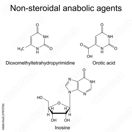 Structures of non-steroidal anabolic compounds