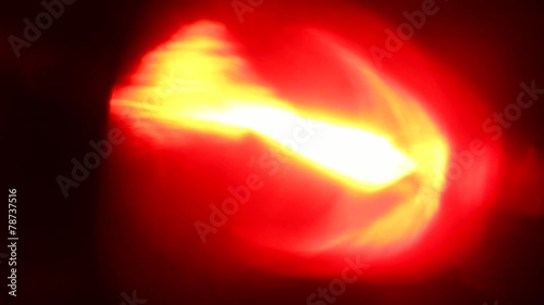 Flashing red LED emergency light at night