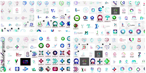 Vector abstract company logos mega collection