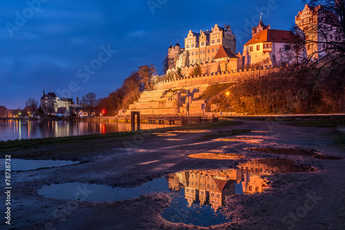 Schloss Bernburg im Abendlicht