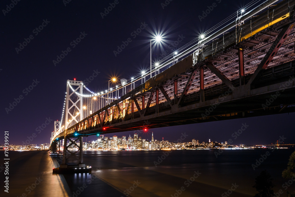 SF Bay Bridge at Night