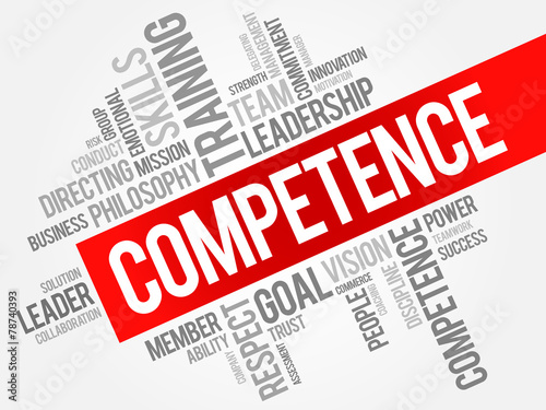 COMPETENCE word cloud, business concept