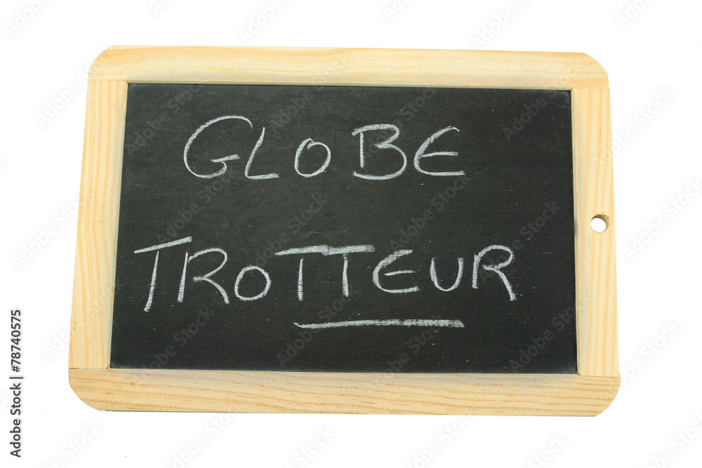 ardoise globe trotteur