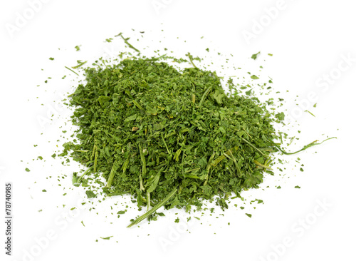 dried parsley isolated on white