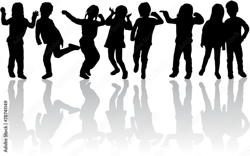 Children silhouettes Children silhouettes
