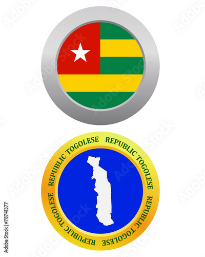 button as a symbol map of the Togolese Republic