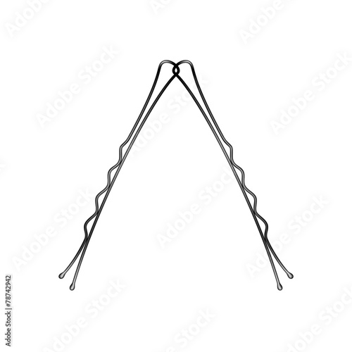 Two connected hair clips in black design
