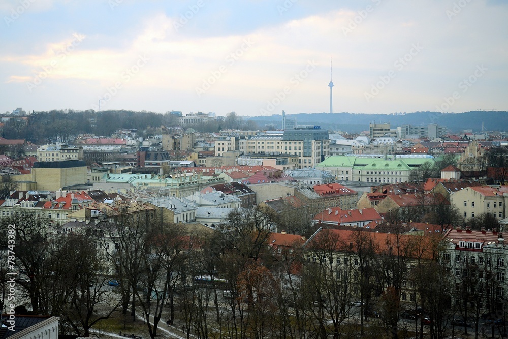 Vilnius Winter Panorama From Gediminas Castle Tower Vilnius Winter Panorama From Gediminas Castle Tower