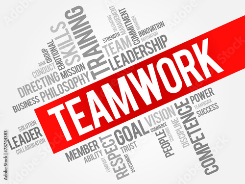 TEAMWORK word cloud, business concept