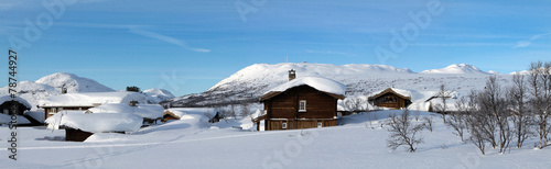 Hovden im Winter, Norwegisches Wintersportgebiet photo