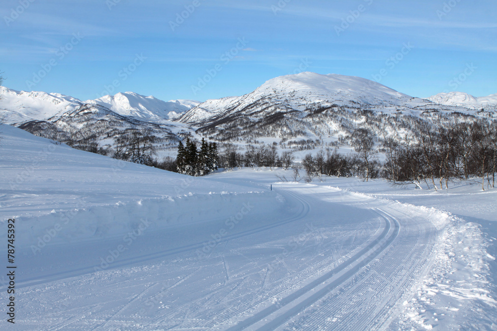 Hovden im Winter, Norwegisches Wintersportgebiet Hovden im Winter, Norwegisches Wintersportgebiet