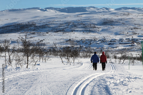 Hovden im Winter, Norwegisches Wintersportgebiet photo