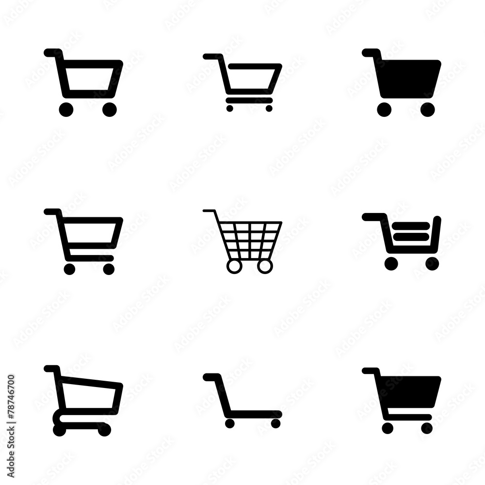 Vector shopping cart icon set Vector shopping cart icon set