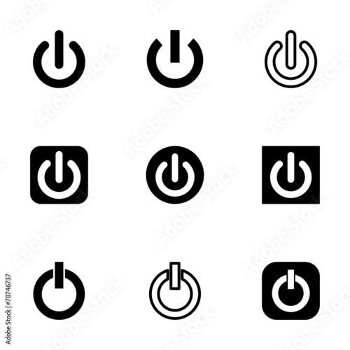 Vector shut down icon set