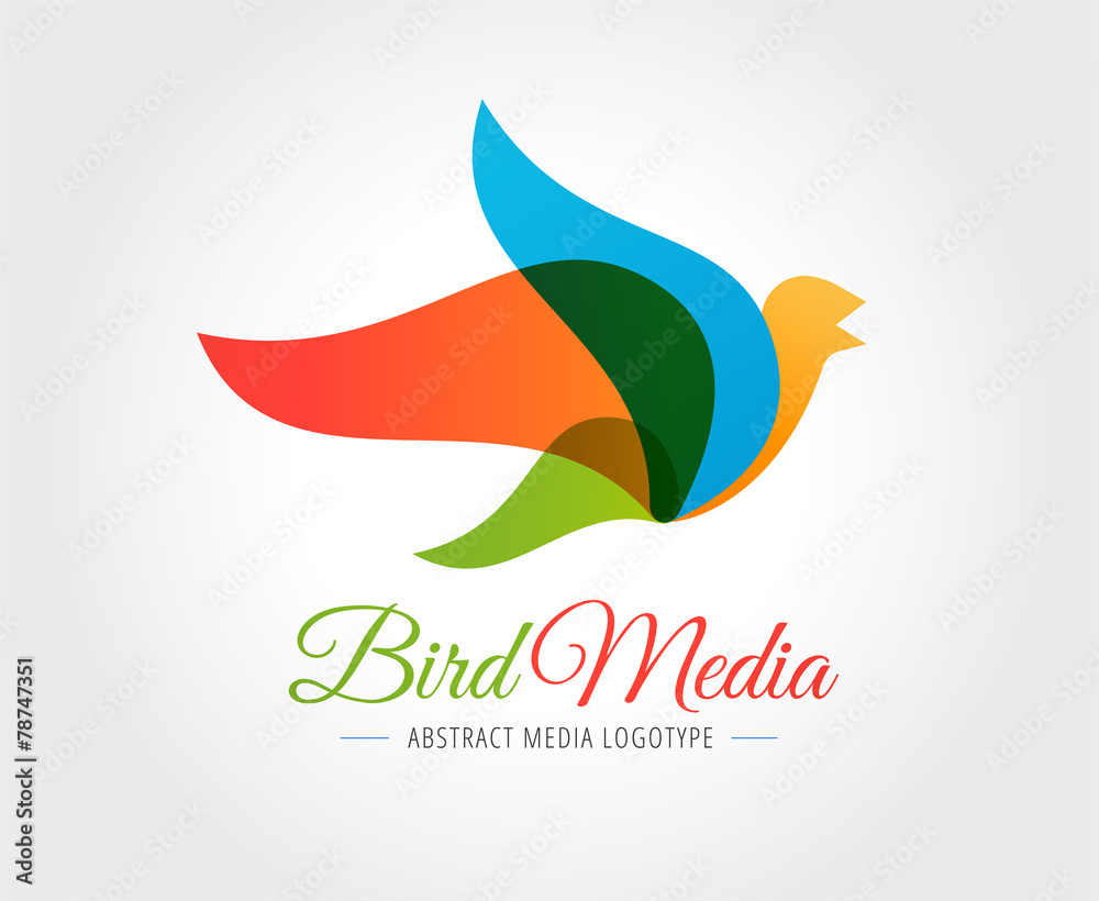 Abstract bird vector logo template for branding and design Abstract bird vector logo template for branding and design