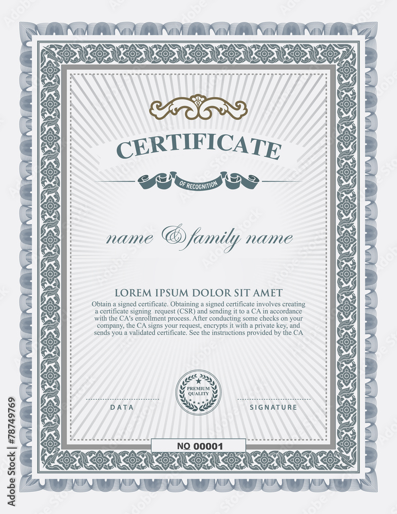 certificate template and element. certificate template and element.