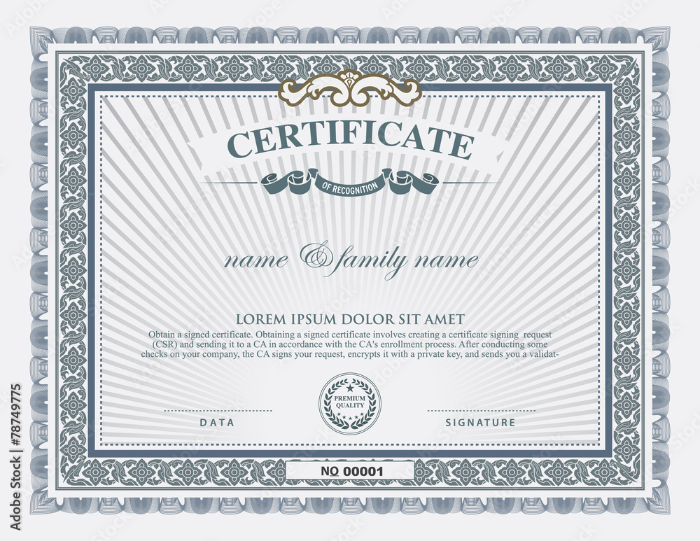 certificate template and element. certificate template and element.
