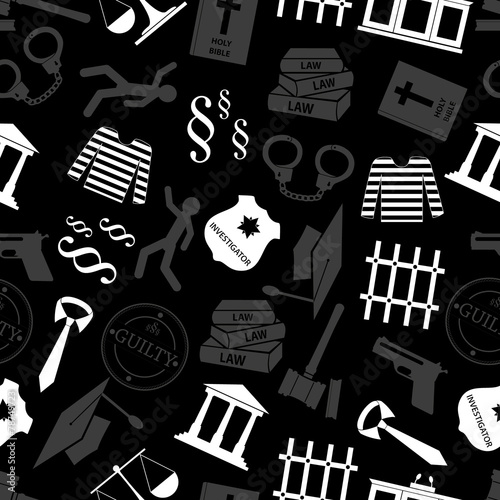 justice and law gray seamless pattern eps10