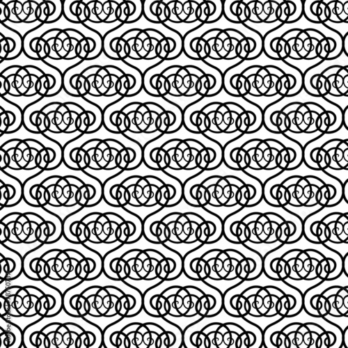 Black and white pattern with round forms