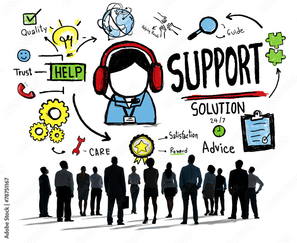 Support Solution Advice Help Care Satisfaction Quality Concept Support Solution Advice Help Care Satisfaction Quality Concept