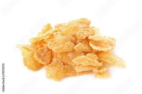 corn flakes, cornflakes isolated on white background