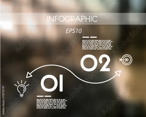 white infographic linear wave