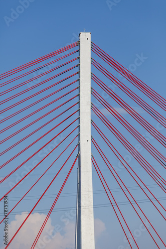A fragment of cable-stayed bridge