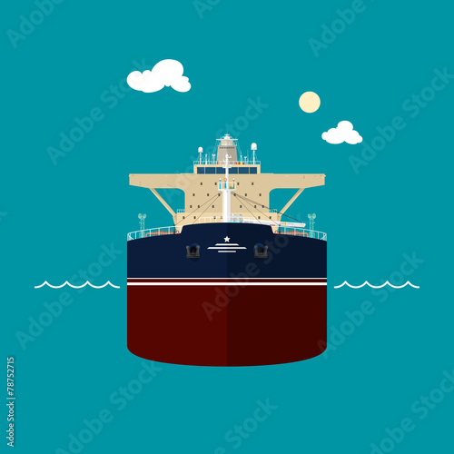 Tanker , front view of a tanker