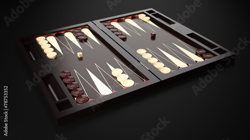 Canvastavla Backgammon Board
