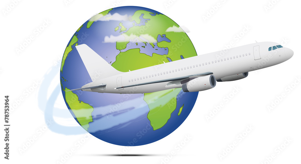 Fototapeta premium Globe avion 01