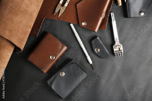 Hand made leather man acces...