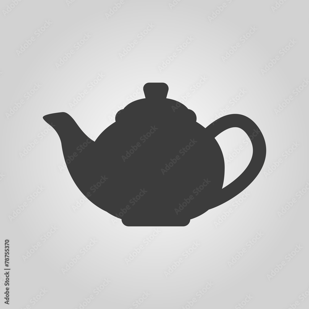 The teapot icon. Tea symbol. Flat The teapot icon. Tea symbol. Flat