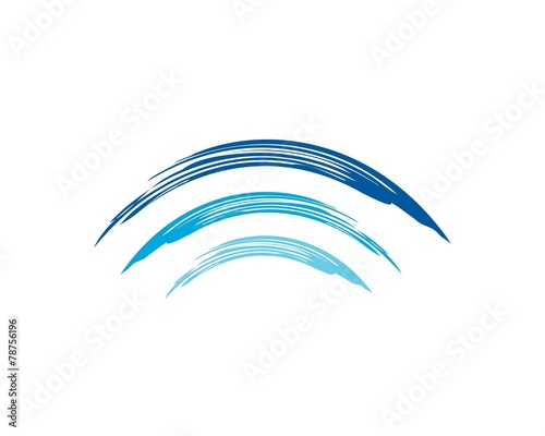 abstract signal brush logo template