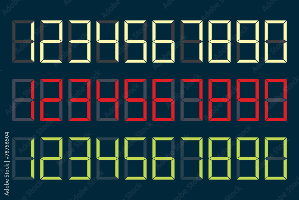 digital numbers digital numbers