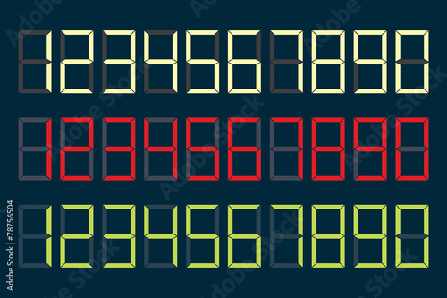 digital numbers