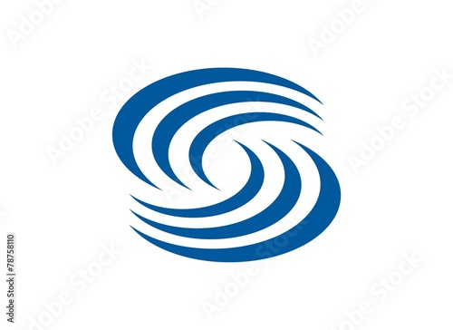 S curve letter logo template 1