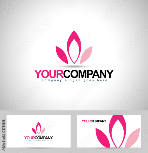 Lotus Logo Design. Flower logo concept. Creative flower petals
