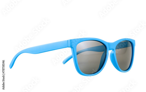 Blue sun glasses isolated