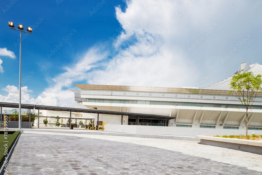 skyline and gym exterior