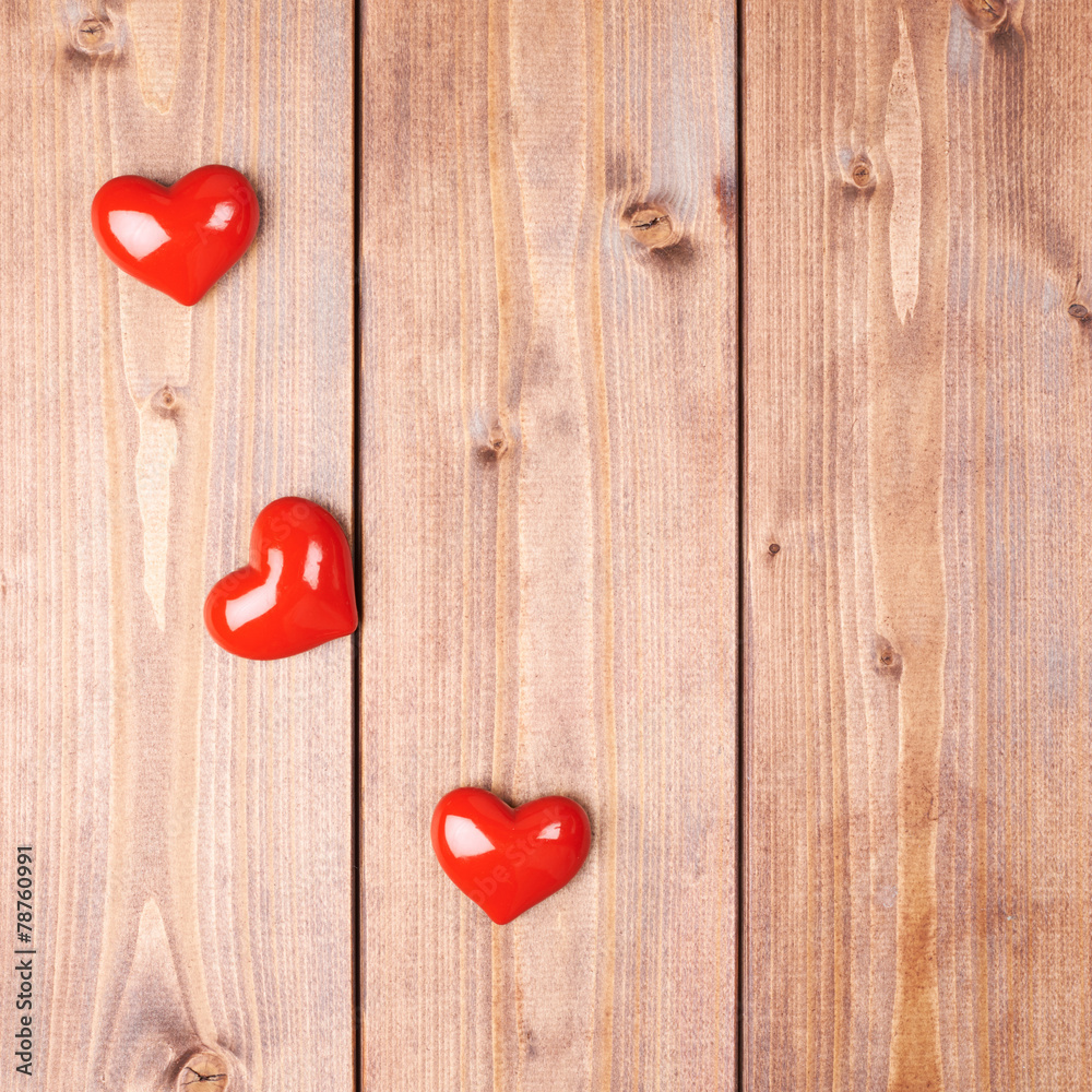Composition of three hearts Composition of three hearts