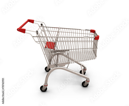 Shopping cart on a white background © 3dmavr