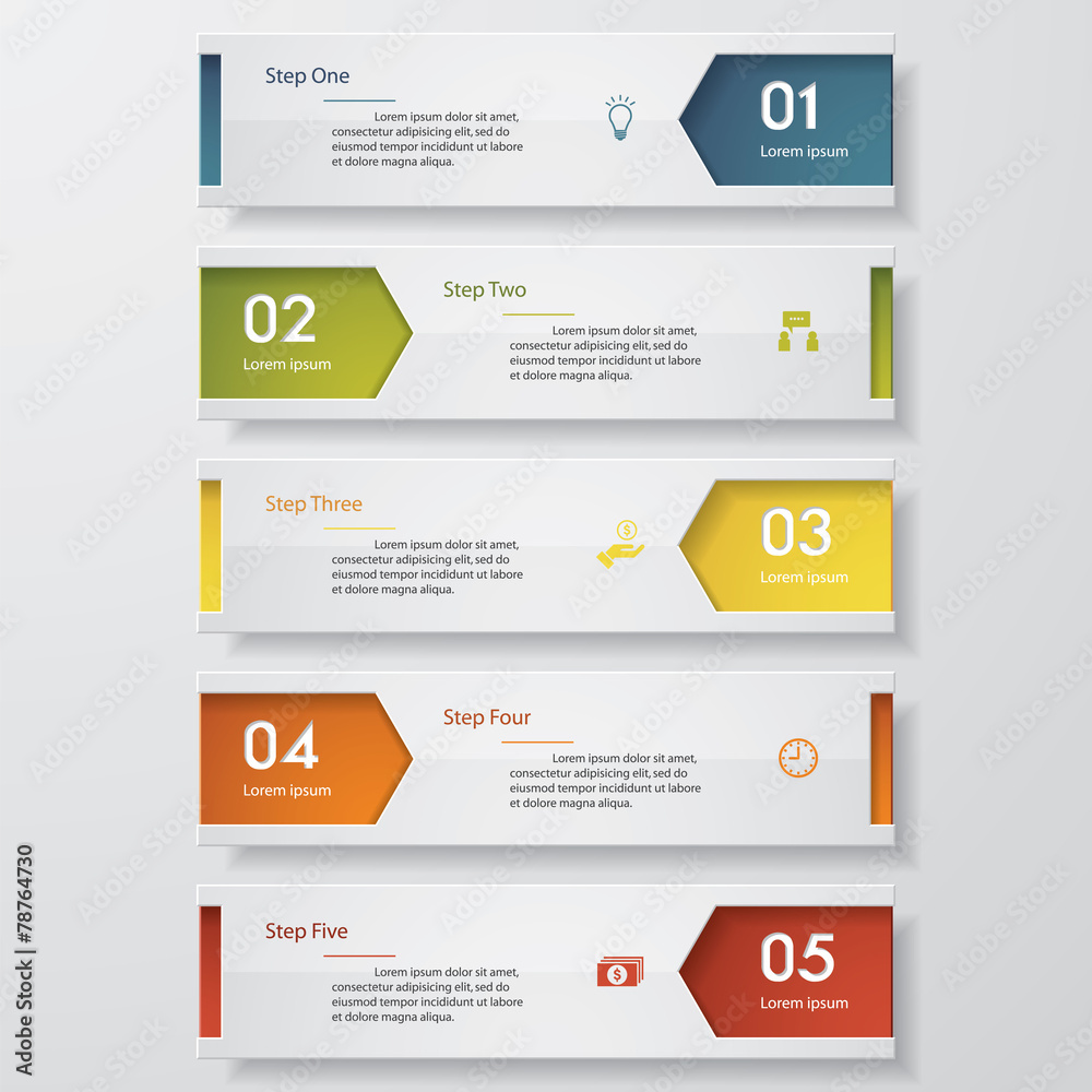 Design clean number banners template. Vector. Design clean number banners template. Vector.