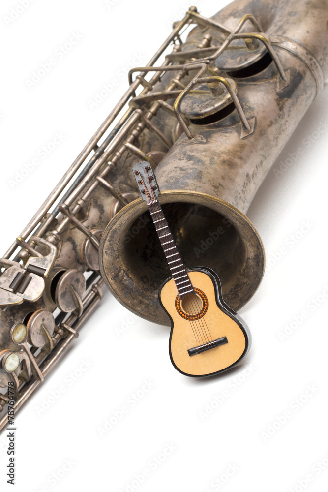 Obraz premium guitar on the white background