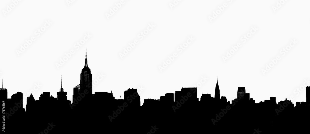 Fototapeta premium Panoramę Nowego Jorku w profilu